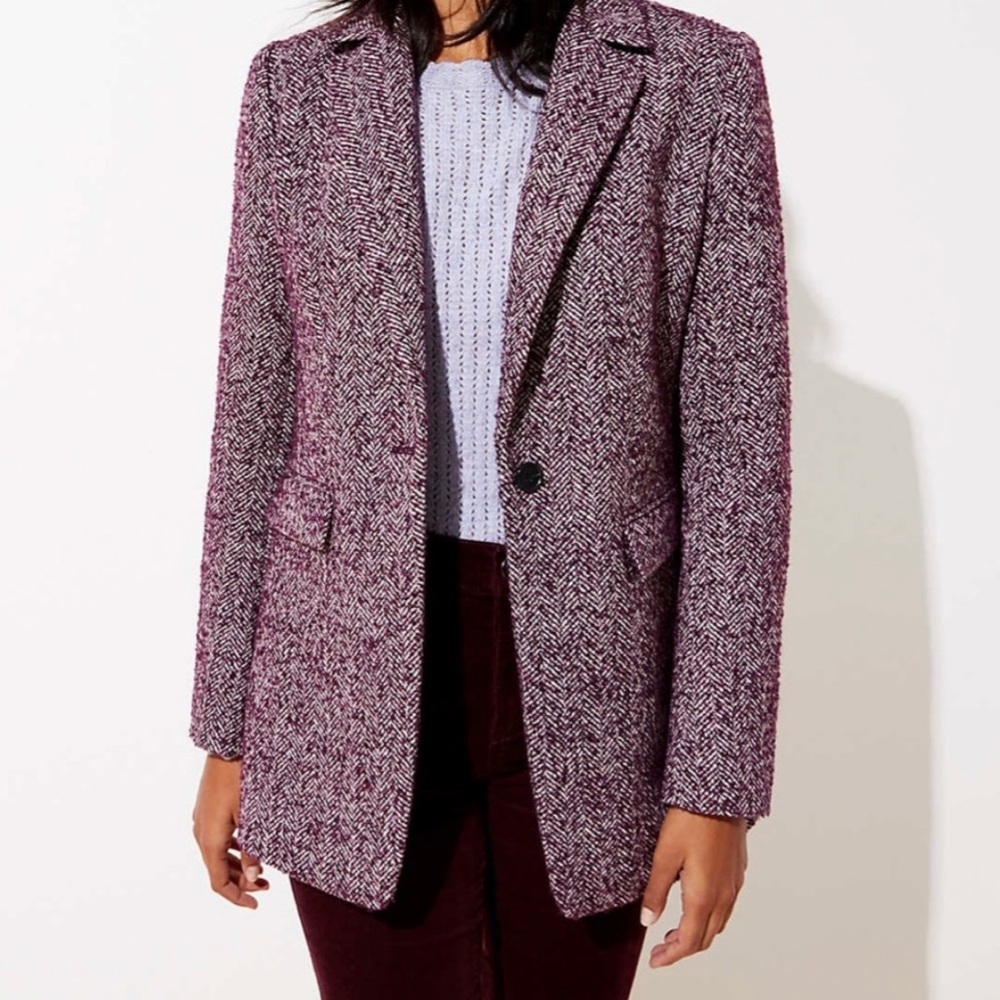 Women's Purple Herringbone Jacket